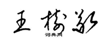 梁錦英王樹敬草書個性簽名怎么寫