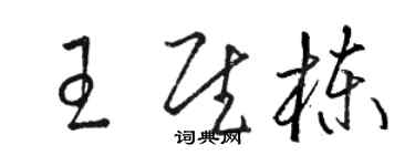 駱恆光王慰棟草書個性簽名怎么寫
