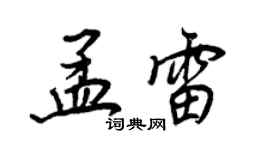 王正良孟雷行書個性簽名怎么寫