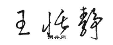 駱恆光王恬靜草書個性簽名怎么寫