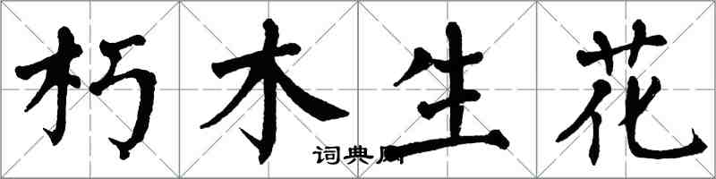 翁闓運朽木生花楷書怎么寫