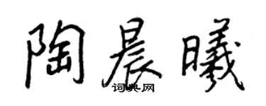 王正良陶晨曦行書個性簽名怎么寫
