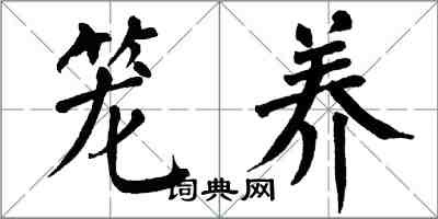 翁闓運籠養楷書怎么寫