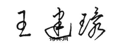 駱恆光王建環草書個性簽名怎么寫