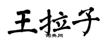 翁闓運王拉子楷書個性簽名怎么寫
