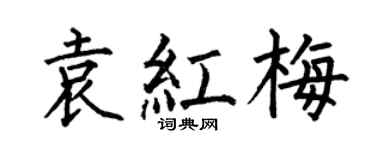 何伯昌袁紅梅楷書個性簽名怎么寫