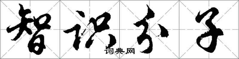 胡問遂智識分子行書怎么寫