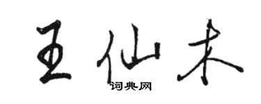 駱恆光王仙木行書個性簽名怎么寫