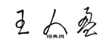 駱恆光王人盈草書個性簽名怎么寫