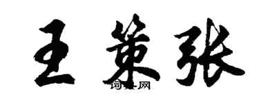 胡問遂王策張行書個性簽名怎么寫