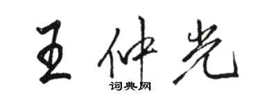 駱恆光王仲光行書個性簽名怎么寫