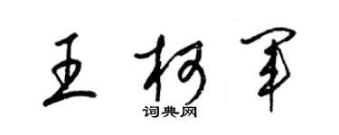 梁錦英王柯軍草書個性簽名怎么寫