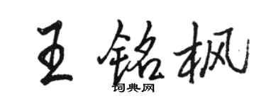 駱恆光王銘楓行書個性簽名怎么寫
