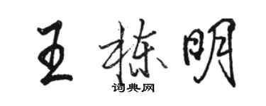 駱恆光王棟明行書個性簽名怎么寫