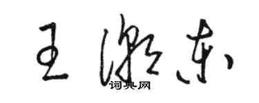 駱恆光王潮東草書個性簽名怎么寫