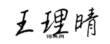 王正良王理晴行書個性簽名怎么寫