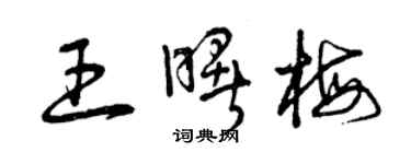 曾慶福王曙梅草書個性簽名怎么寫