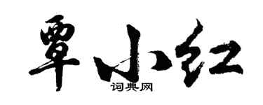 胡問遂覃小紅行書個性簽名怎么寫