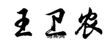 胡問遂王衛農行書個性簽名怎么寫