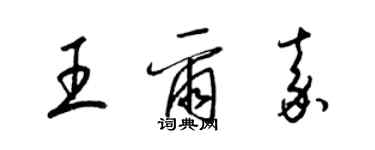 梁錦英王爾嘉草書個性簽名怎么寫