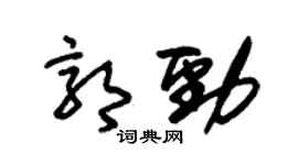 朱錫榮郭勁草書個性簽名怎么寫