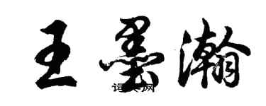 胡問遂王墨瀚行書個性簽名怎么寫