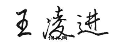 駱恆光王凌進行書個性簽名怎么寫