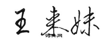 駱恆光王來妹行書個性簽名怎么寫