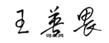 駱恆光王英畏草書個性簽名怎么寫