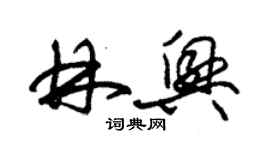 朱錫榮林興草書個性簽名怎么寫