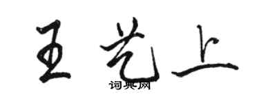 駱恆光王藝上行書個性簽名怎么寫