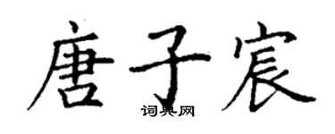 丁謙唐子宸楷書個性簽名怎么寫