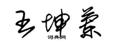 朱錫榮王坤蘭草書個性簽名怎么寫