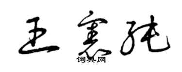 曾慶福王憲純草書個性簽名怎么寫