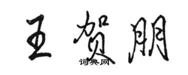 駱恆光王賀朋行書個性簽名怎么寫