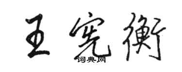 駱恆光王憲衡行書個性簽名怎么寫