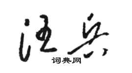 駱恆光汪兵草書個性簽名怎么寫