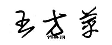 朱錫榮王方苹草書個性簽名怎么寫