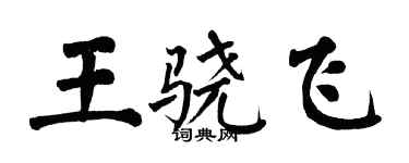 翁闓運王驍飛楷書個性簽名怎么寫