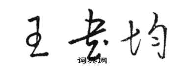 駱恆光王書均草書個性簽名怎么寫