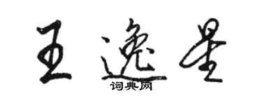 駱恆光王逸星行書個性簽名怎么寫