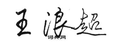 駱恆光王浪超行書個性簽名怎么寫