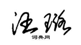 朱錫榮汪璐草書個性簽名怎么寫