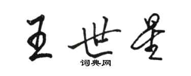 駱恆光王世星行書個性簽名怎么寫