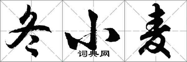 胡問遂冬小麥行書怎么寫