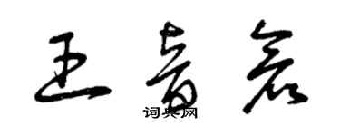 曾慶福王音倉草書個性簽名怎么寫