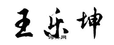 胡問遂王樂坤行書個性簽名怎么寫