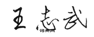 駱恆光王志武行書個性簽名怎么寫
