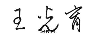 駱恆光王光育草書個性簽名怎么寫