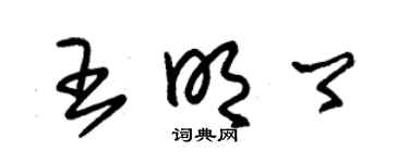 朱錫榮王明卿草書個性簽名怎么寫